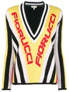 Fiorucci V-neck Logo Sweater - Yellow & Orange