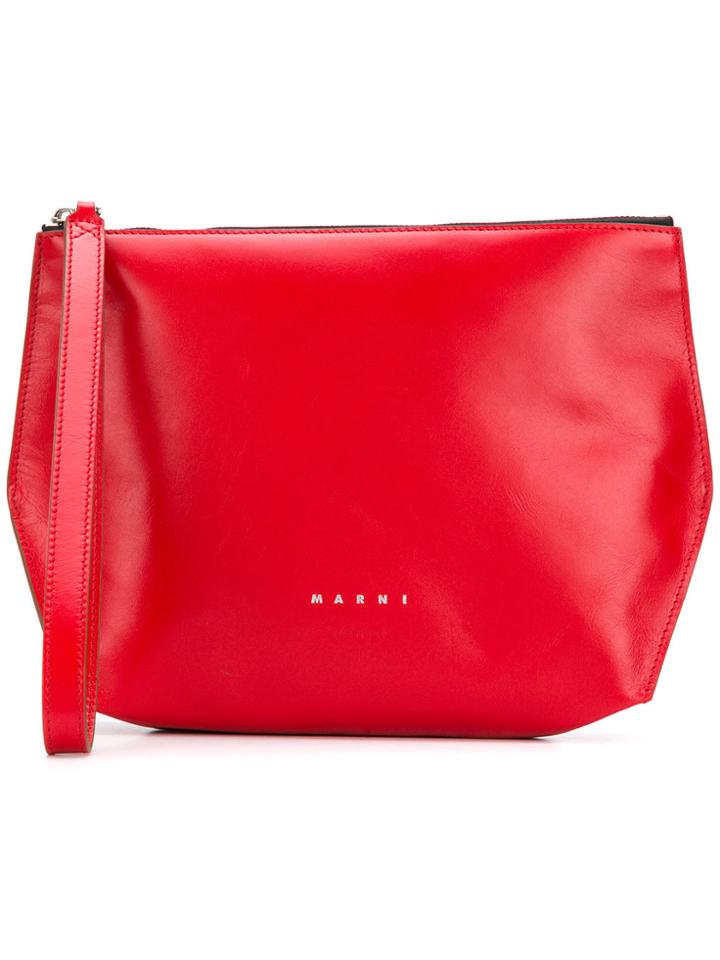 Marni Wrist Strap Clutch - Red