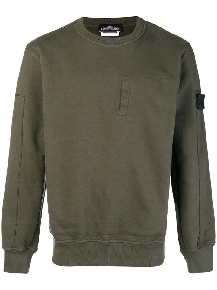 Stone Island Shadow Project Embroidered Concealed Pocket Sweatshirt -
