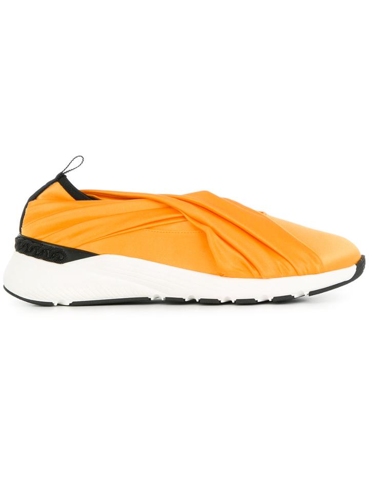 Casadei Draped Front Sneakers - Yellow & Orange