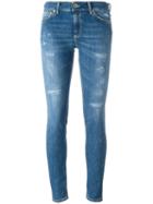 Dondup Distressed Skinny Jeans, Women's, Size: 28, Blue, Cotton