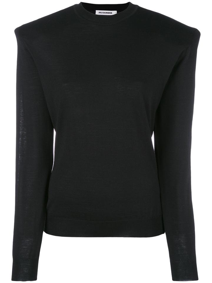 Jil Sander Shoulder Pads Jumper - Black