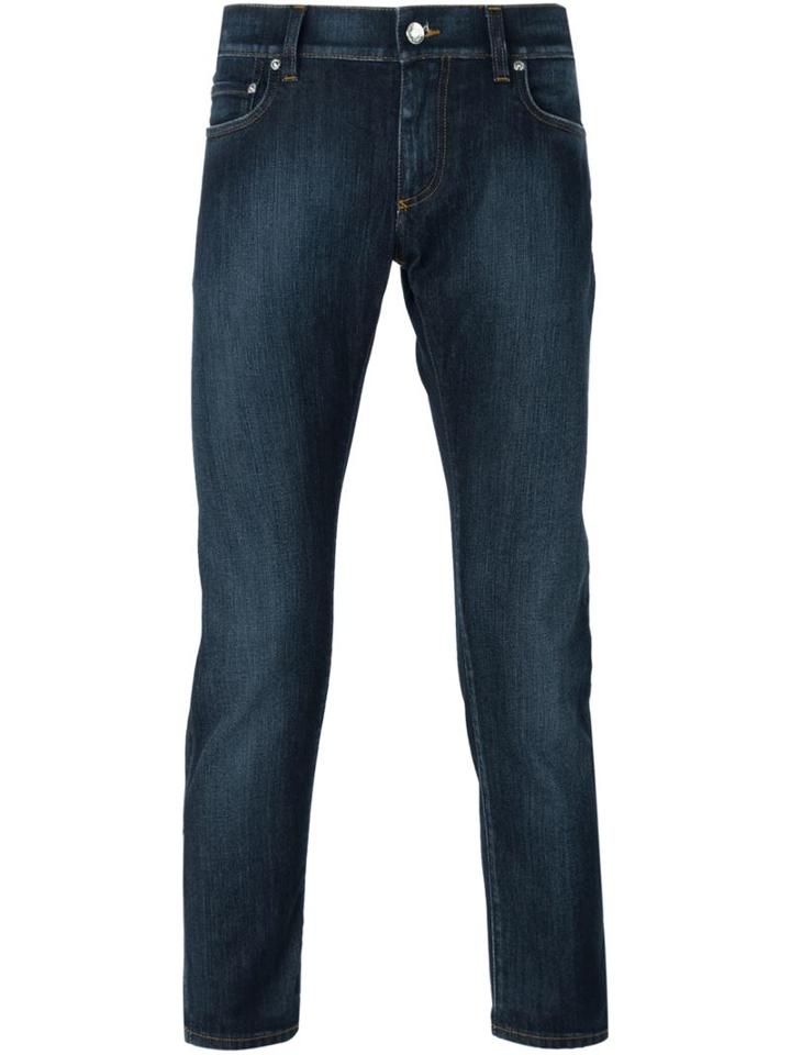 Dolce & Gabbana Slim Fit Jeans, Men's, Size: 44, Blue, Cotton/spandex/elastane