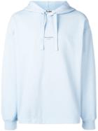 Acne Studios Logo Print Hooded Sweatshirt - Blue