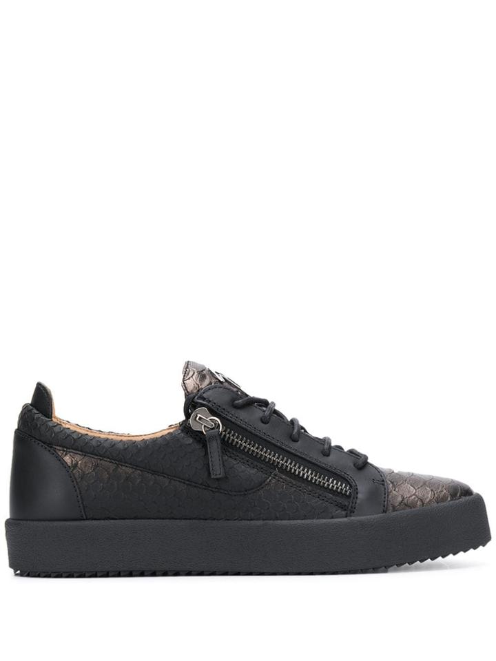Giuseppe Zanotti Frankie Metallic Sneakers - Black