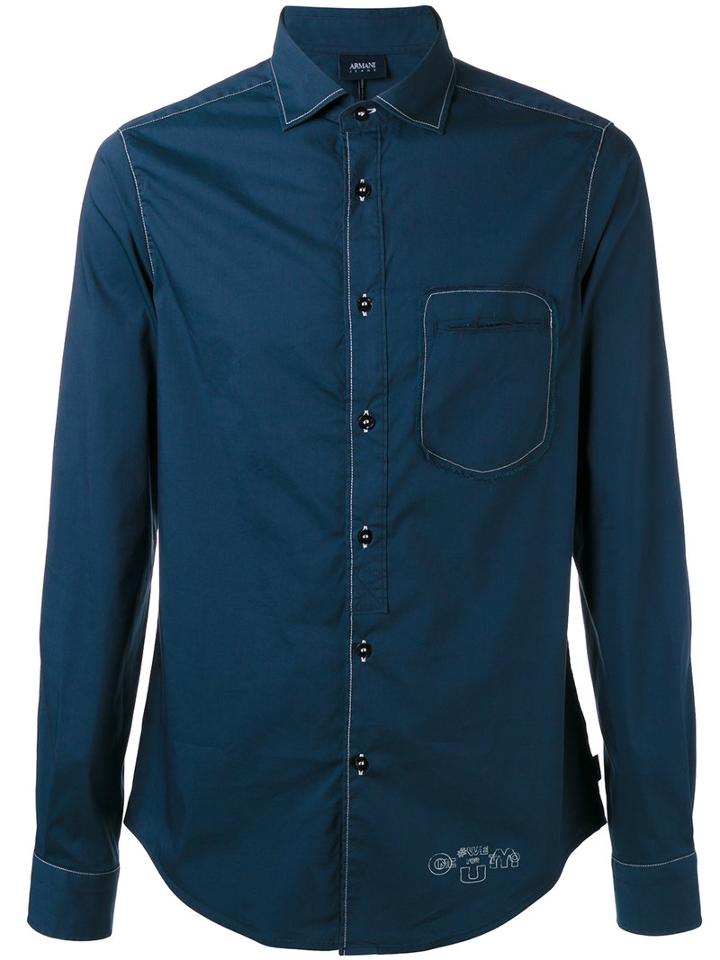Armani Jeans - Slim Cut Jeans - Men - Cotton/polyamide/spandex/elastane - M, Blue, Cotton/polyamide/spandex/elastane