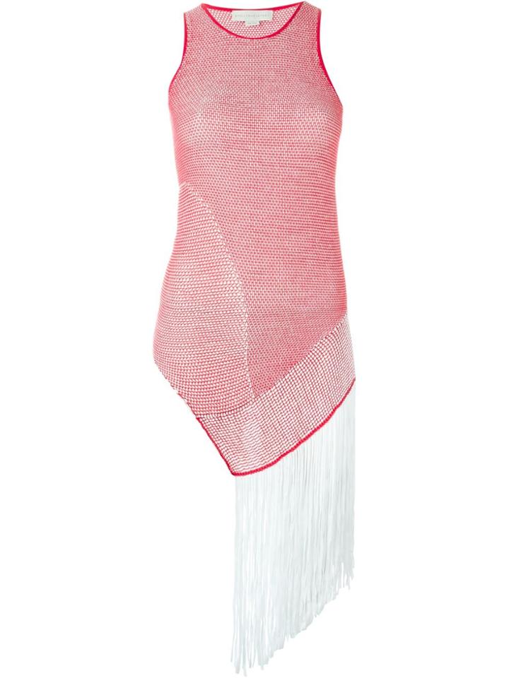 Stella Mccartney Distressed Mesh Jumper - Red