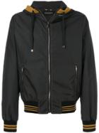 Dolce & Gabbana Hooded Bomber Jacket - Black