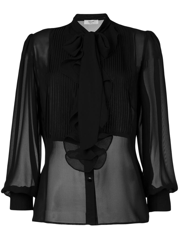 Blugirl Sheer Blouse - Black