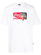Diesel Recycled Fabric T-shirt With Doublelogo Print - White