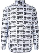 Comme Des Garçons Vintage No Future Printed Shirt - Blue