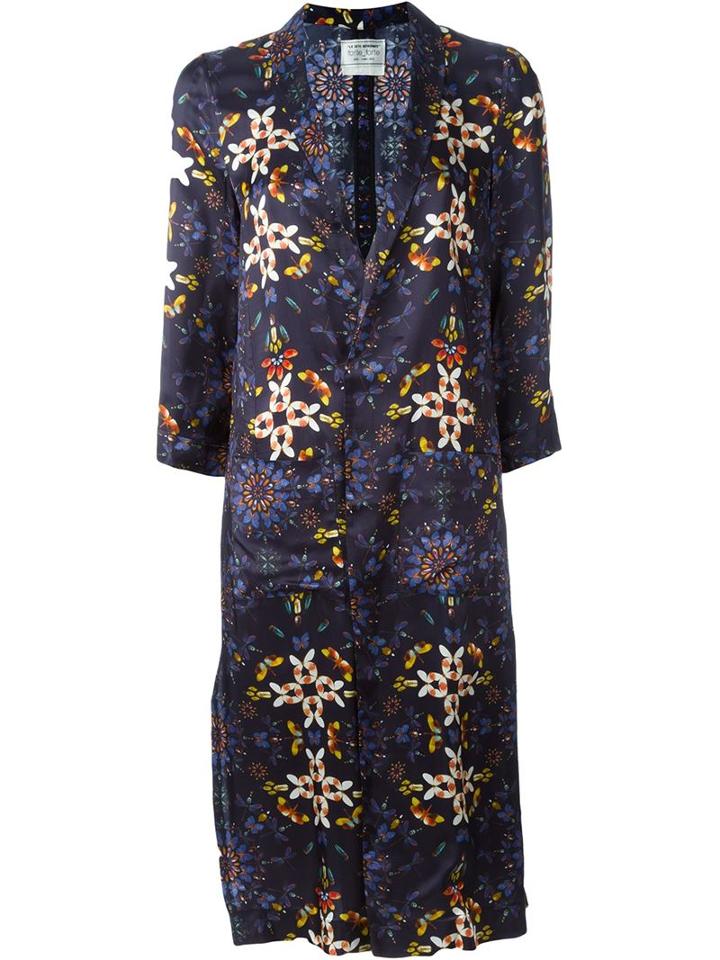 Forte Forte Butterfly Print Satin Coat