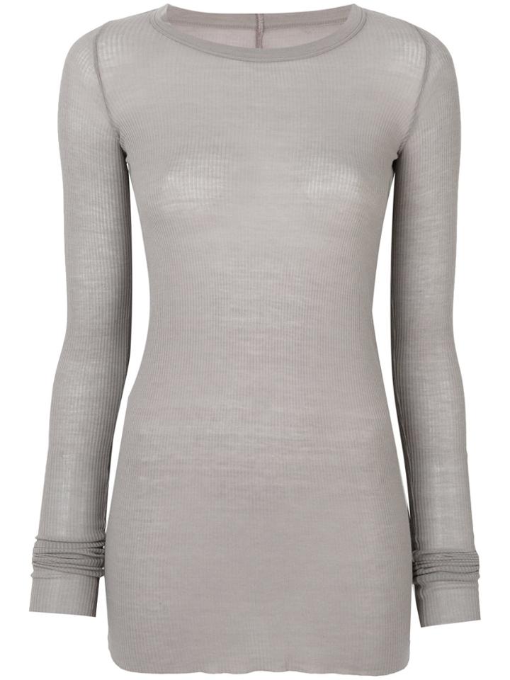 Rick Owens Ribbed Top - Grey