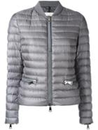 Moncler Padded Bomber Jacket, Women's, Size: Small, Grey, Feather Down/polyamide/polyester