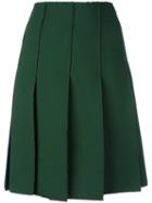 Emilio Pucci Pleated Short Skirt, Women's, Size: 42, Green, Virgin Wool