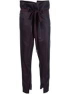 Ann Demeulemeester 'cortez' Trousers, Women's, Size: 38, Pink/purple, Acetate/wool