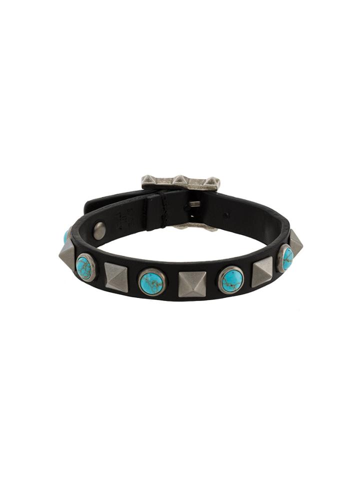 Valentino Valentino Garavani Rockstud Turquoise Bracelet - Black