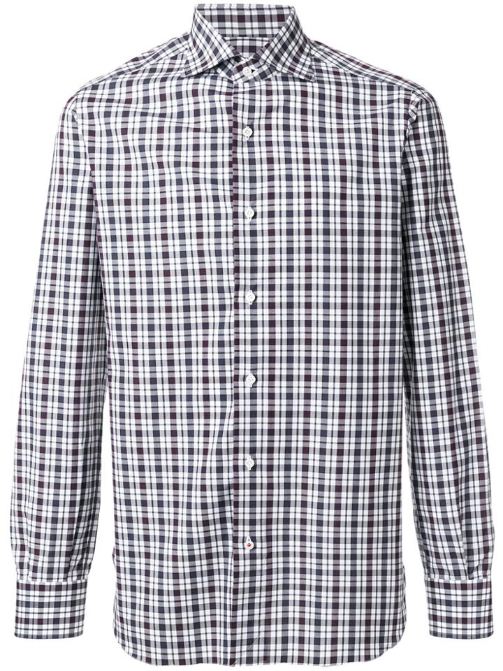 Isaia Checked Shirt - Blue