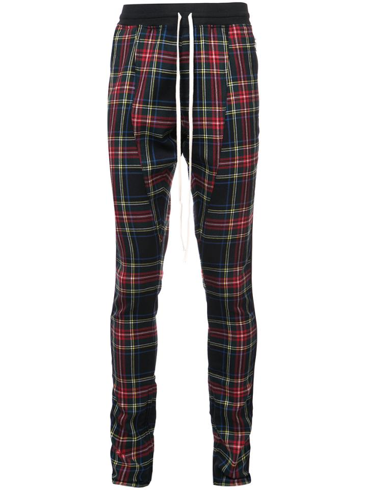 Fear Of God Tartan Print Drawstring Trousers - Black