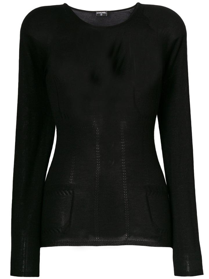 Chanel Vintage Round Neck Jumper - Black