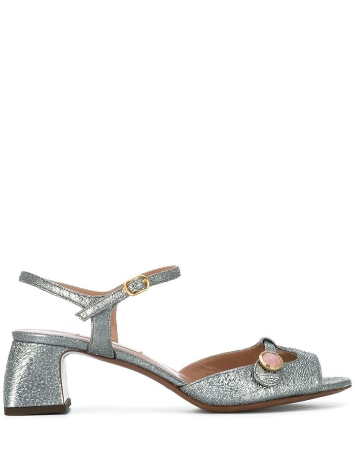 L'autre Chose Open Toe Sandals - Grey