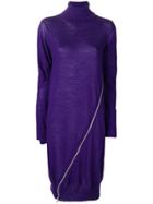 Sacai Sacai - Woman - Zip Knit Turtleneck Dress - Pink & Purple