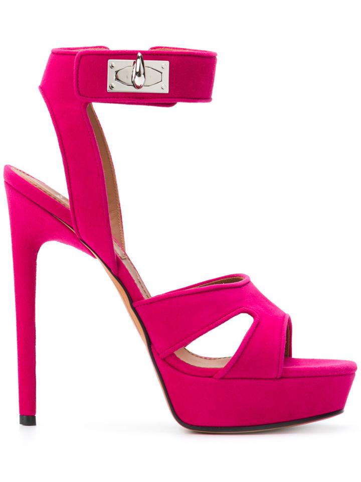 Givenchy Shark-lock Sandals - Pink & Purple