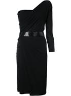 Dsquared2 - One Shoulder Asymmetric Dress - Women - Cotton/viscose - L, Black, Cotton/viscose