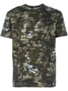 Versus Camouflage Print T-shirt, Men's, Size: Small, Green, Cotton/spandex/elastane