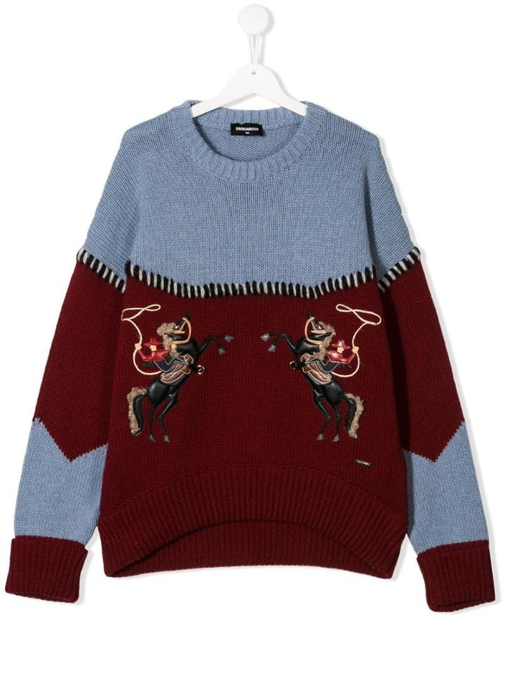 Dsquared2 Kids Colour-block Knit Sweater