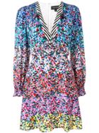 Saloni Gradient Floral Mini Dress - Blue