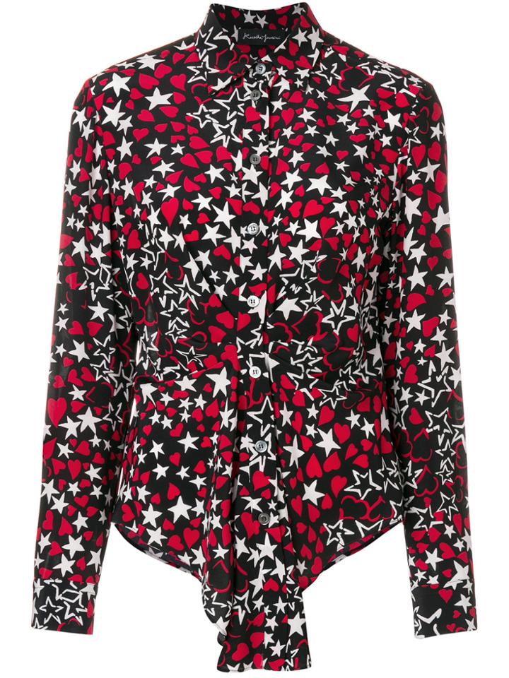 Rossella Jardini Star And Heart Printed Shirt - Black