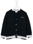 Armani Junior Contrast Stripe Cardigan, Toddler Boy's, Size: 5 Yrs, Blue