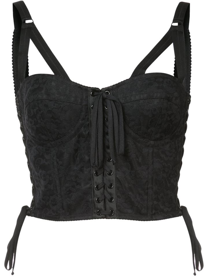 Dolce & Gabbana Cropped Corset - Black