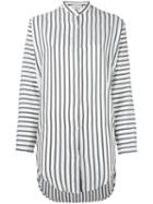Studio Nicholson Striped Tunic Shirt, Women's, Size: 0, Grey, Silk