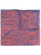 Etro Two-tone Pleated Scarf - Yellow & Orange