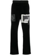 Palm Angels Patch Embellished Straight Trousers - Black