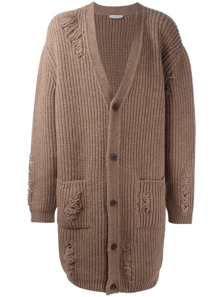 J.w.anderson Oversized Cardigan, Men's, Size: Large, Brown, Wool/alpaca