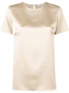 P.a.r.o.s.h. Satin T-shirt Blouse - Neutrals