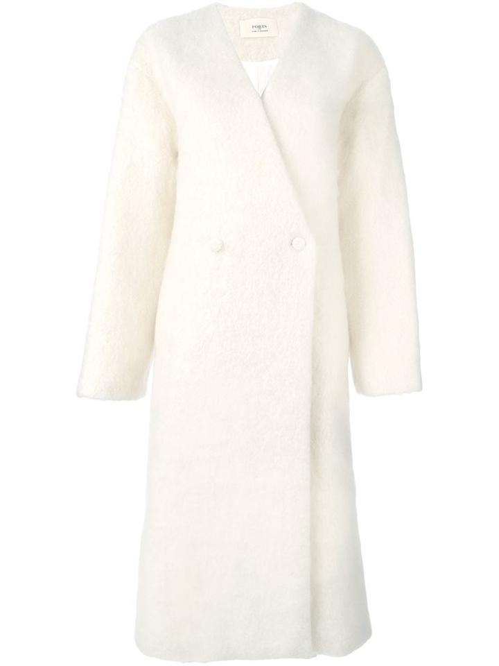 Ports 1961 Oversized Coat, Women's, Size: 40, Nude/neutrals, Polyamide/polyester/spandex/elastane/virgin Wool