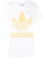 Adidas Oversized Logo Print T-shirt - White