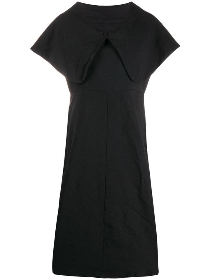 Comme Des Garçons Comme Des Garçons Boxy Fit Midi Dress - Black
