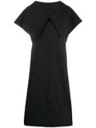 Comme Des Garçons Comme Des Garçons Boxy Fit Midi Dress - Black
