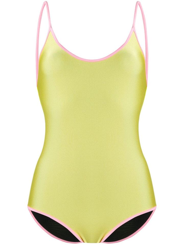 Gucci Contrast Trim Swimsuit - Yellow