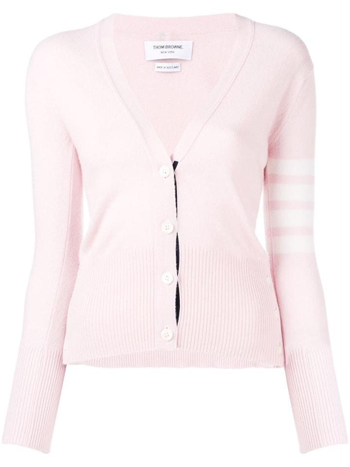 Thom Browne 4-bar Cashmere Cardigan - Pink