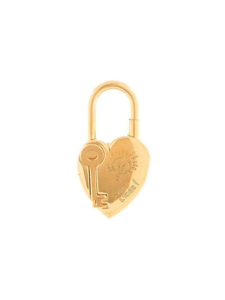 Hermès Pre-owned Fantaisie Cadena 2004 Heart Padlock Pendant - Gold