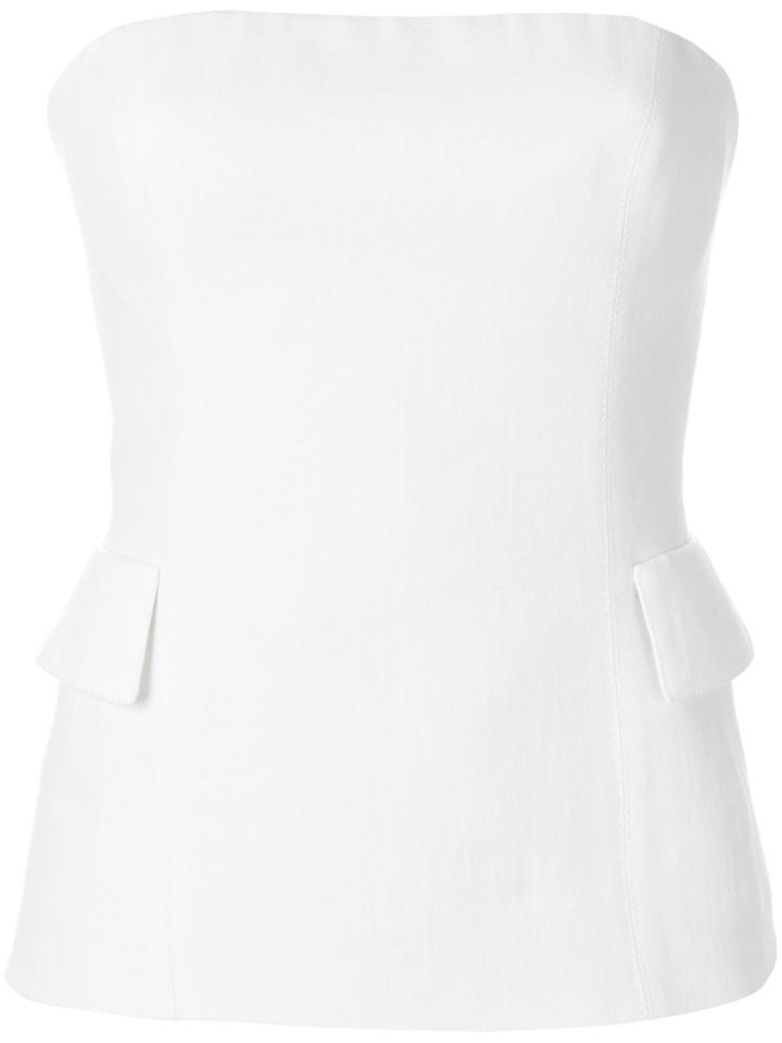 Ralph Lauren Collection Strapless Fitted Blouse - White