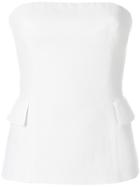 Ralph Lauren Collection Strapless Fitted Blouse - White