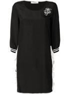 Twin-set Embellished Sports Trim Mini Dress - Black