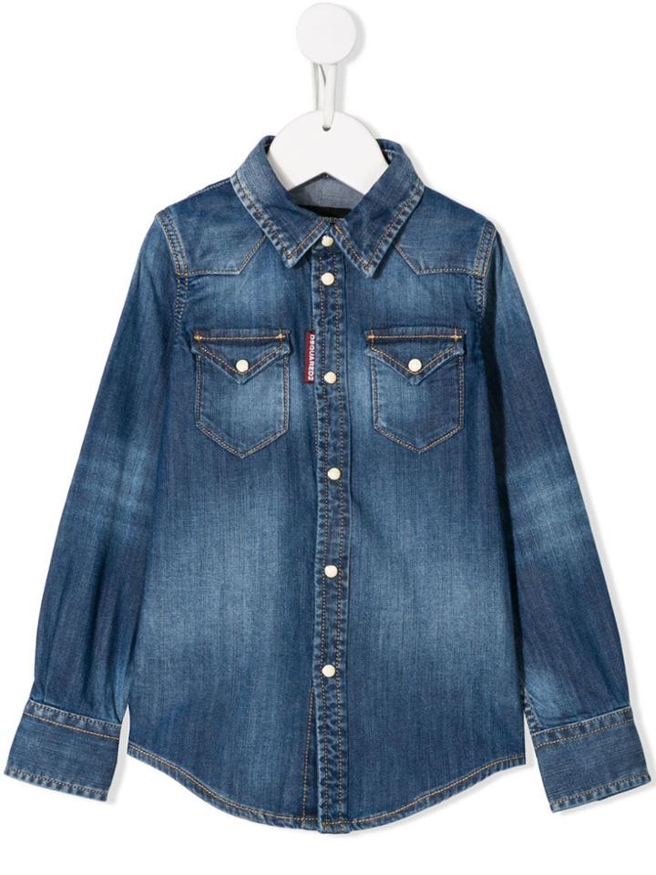 Dsquared2 Kids Classic Denim Shirt - Blue